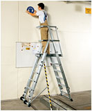 Z600 Телескопическая лестница-платформа ЦАП, 1.00 - 1.80 м / art. 41326